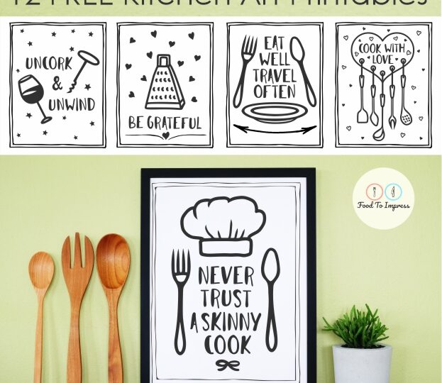 If you love spending time in the kitchen, then you'll love these printable kitchen quotes! Get your free download from FoodtoImpress.com