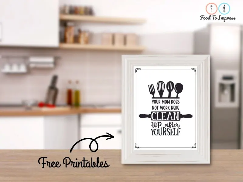 Kitchen Printable Clean Up After Yourself Signs Free Food To Impress