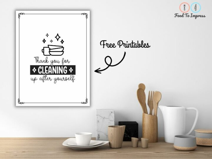 Kitchen Printable Clean Up After Yourself Signs – Free
