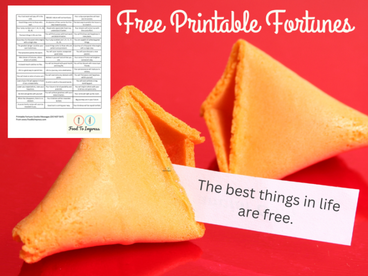 Free Fortune Cookie Messages Printable